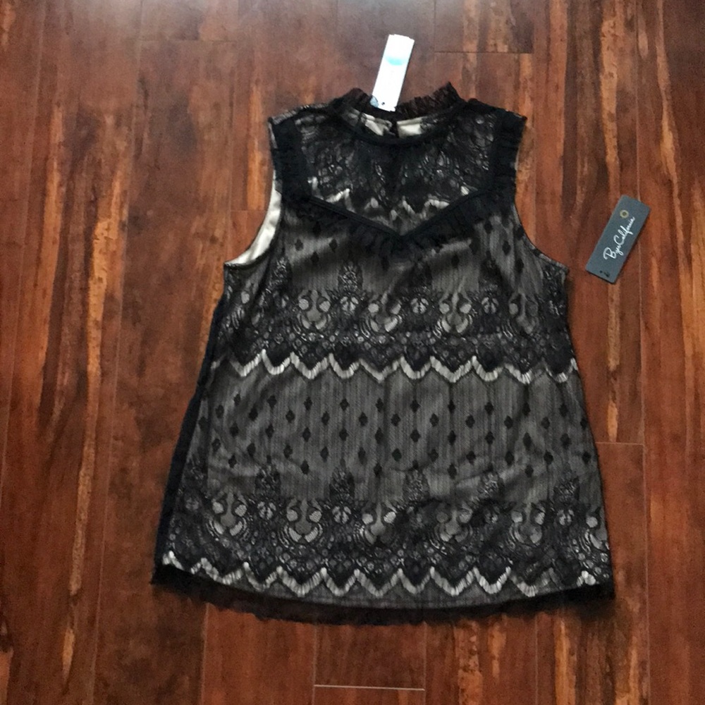 Byer California lace sleeveless blouse
